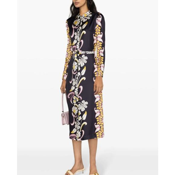 Tory Burch floral-print silk shirtdress - Picture 1 of 16